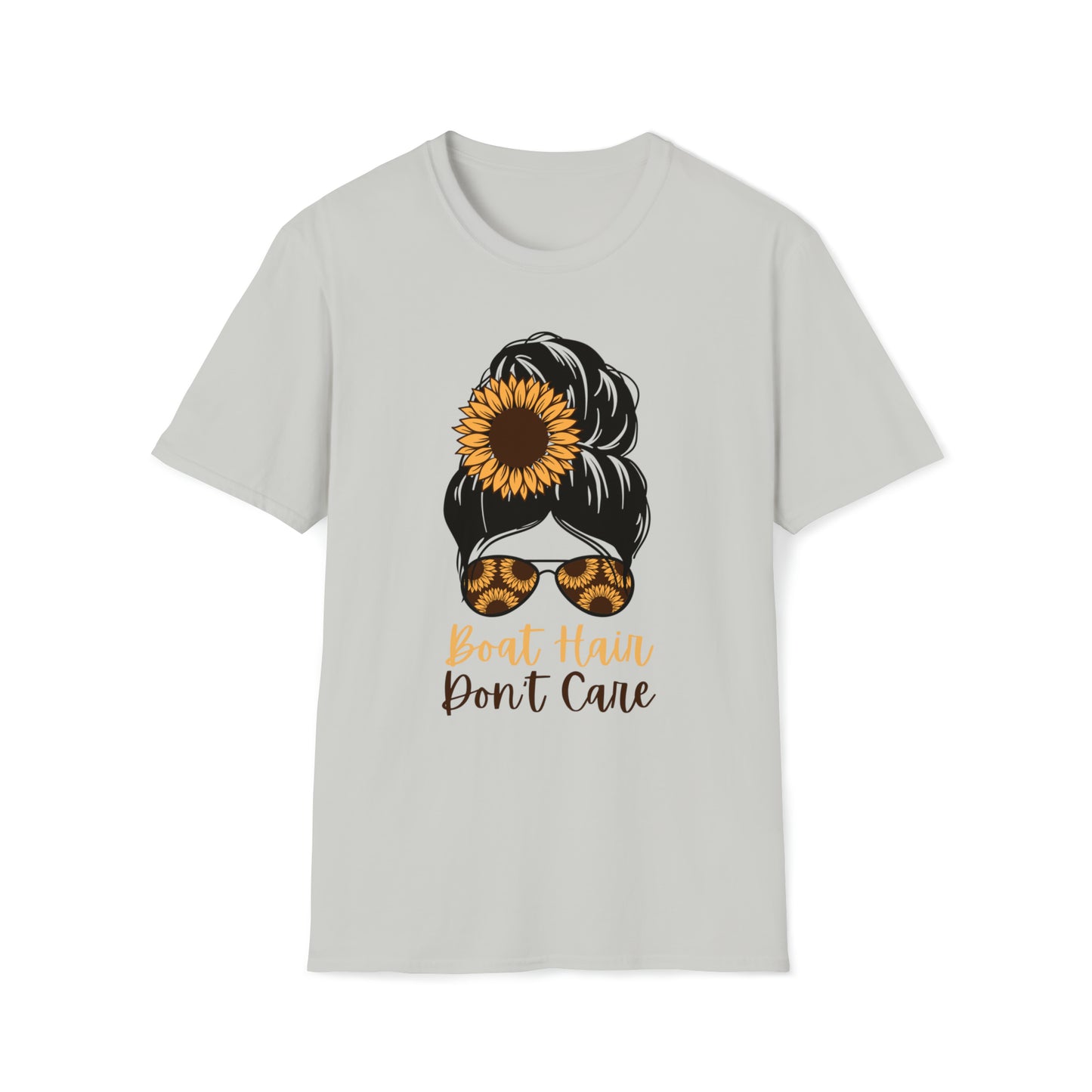 Womens Fall Style Boat Hair Don't Care T Shirt