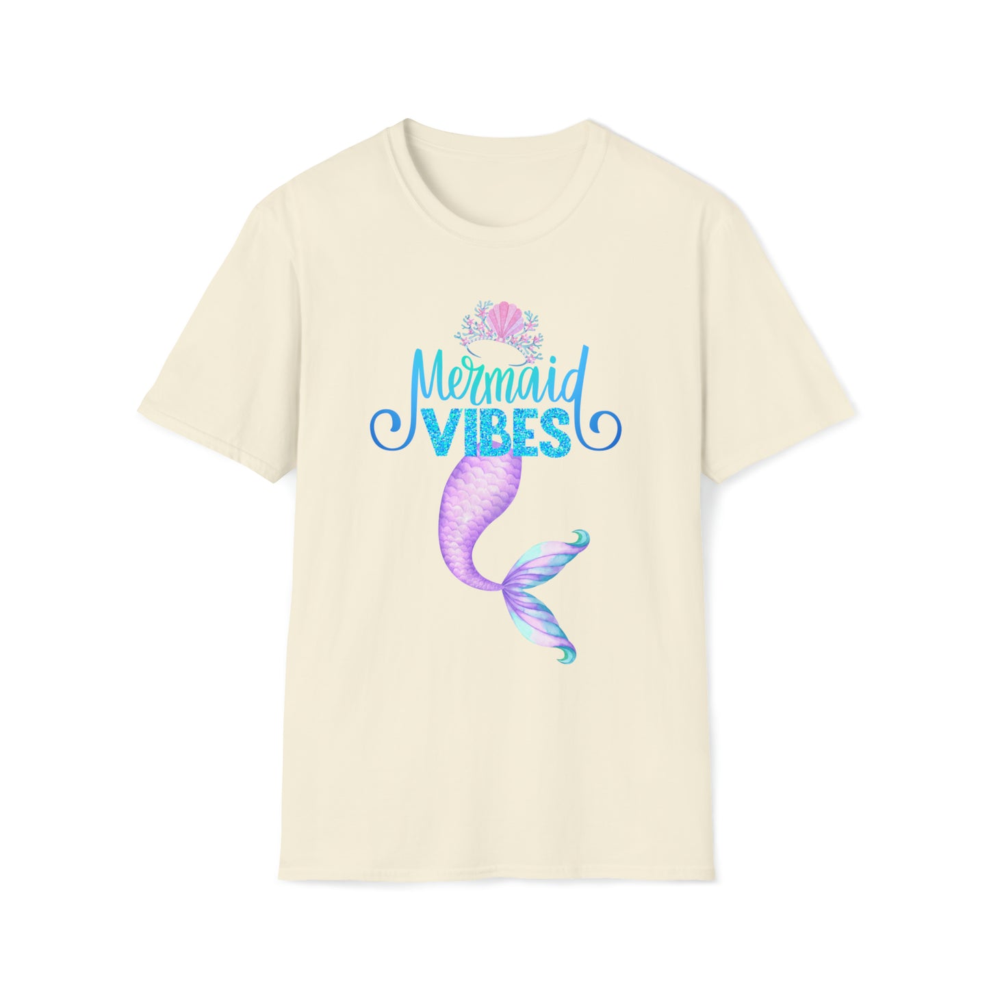 Cute Mermaid Women's T Shirt with saying Mermaid Vibes