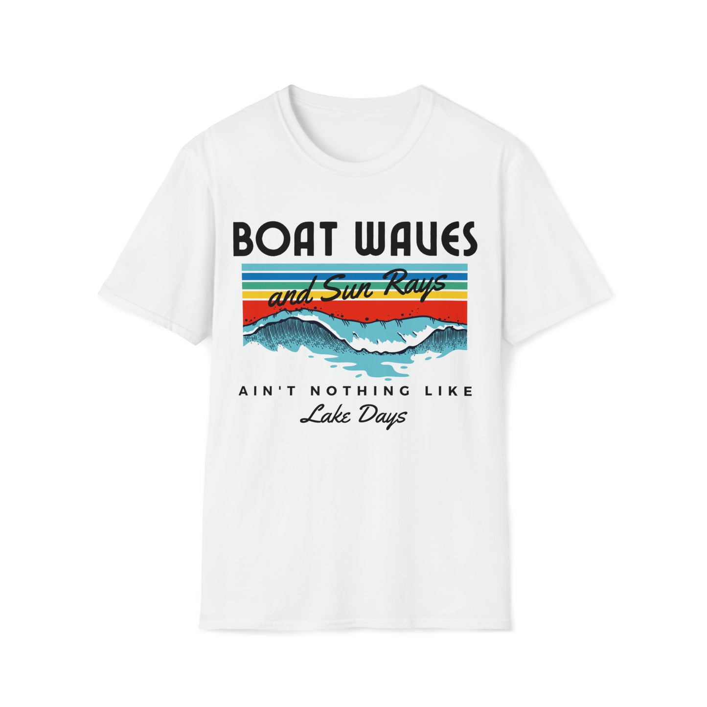 Boat Waves & Sun Rays Unisex Graphic T-Shirt