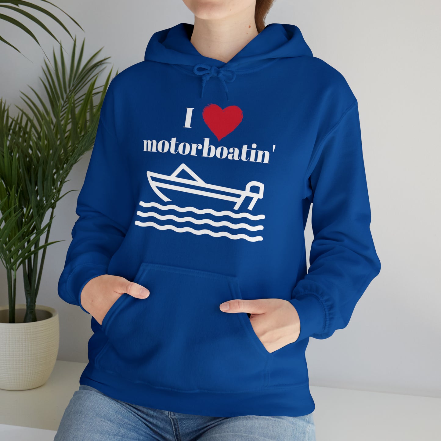 Men's Heavy Blend™ Hooded Sweatshirt I Love Motorboatin'