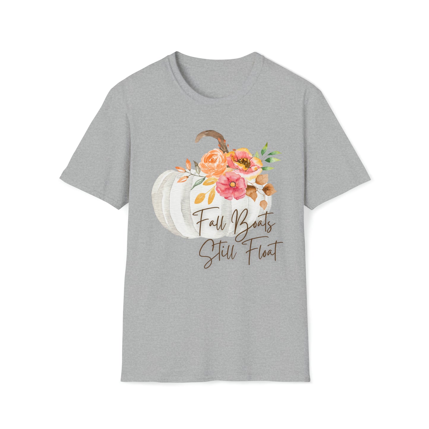 Womens Cute Fall Boats Still Float Graphic T-Shirt