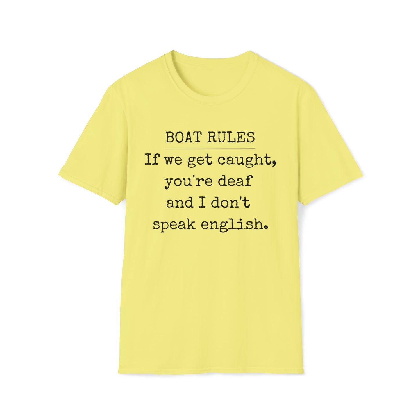 Boat Rules Unisex Funny Graphic T Shirt