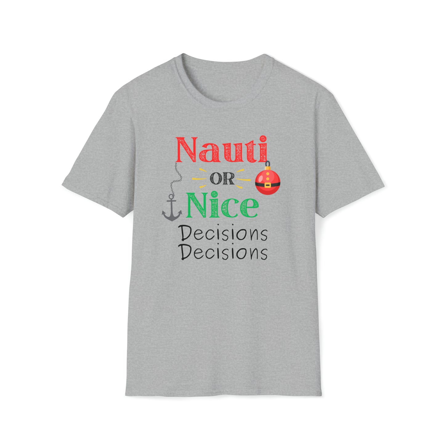 "Nauti" Naughty or Nice Holiday Nautical T-Shirt