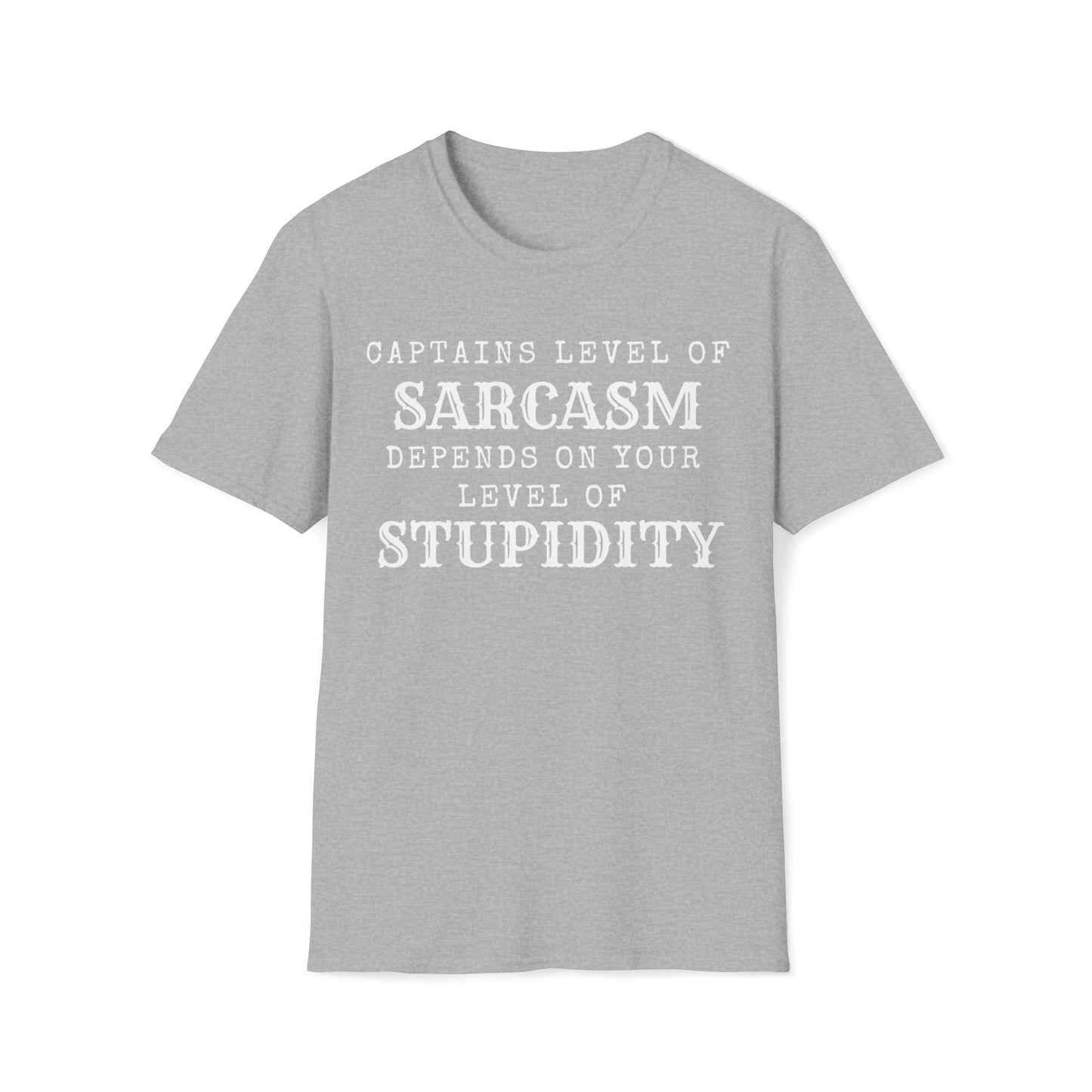 Captains Level of Sarcasm Unisex Boater Apparel T Shirt