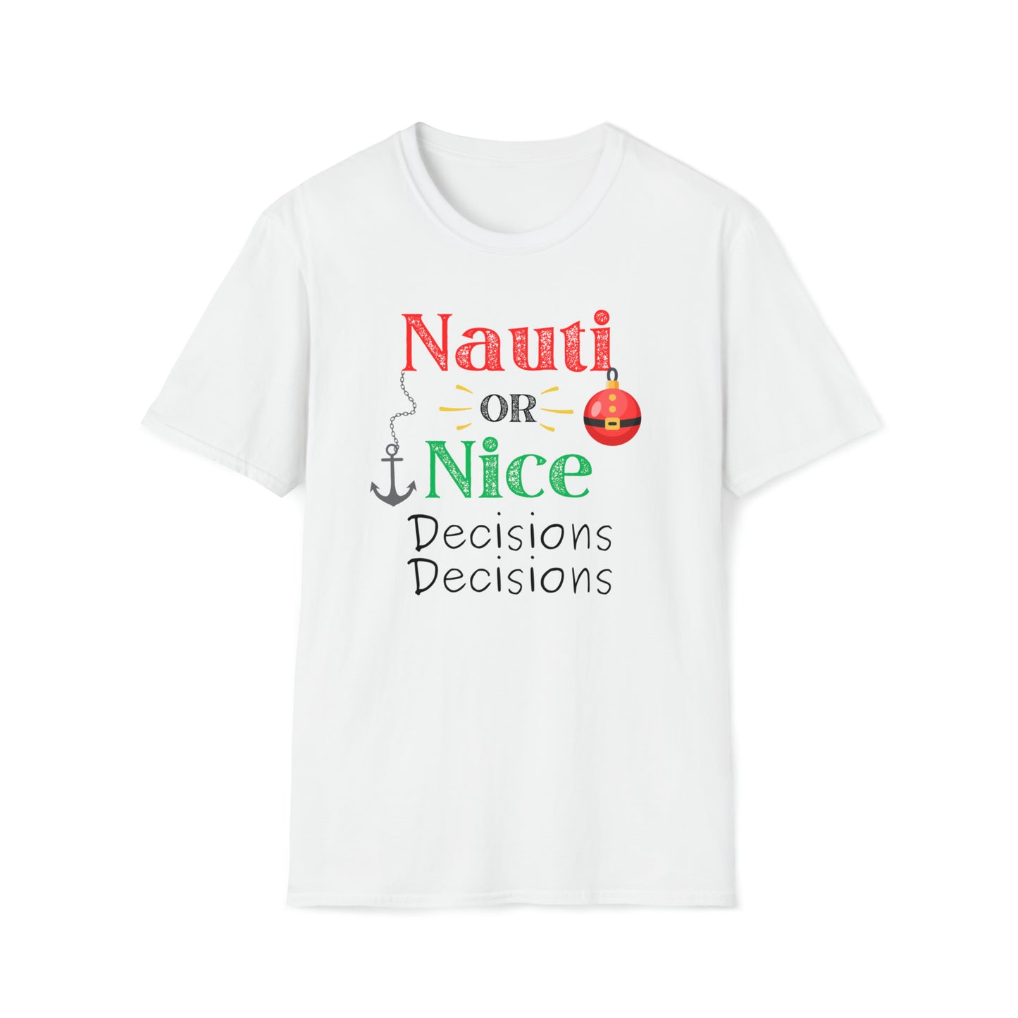 "Nauti" Naughty or Nice Holiday Nautical T-Shirt