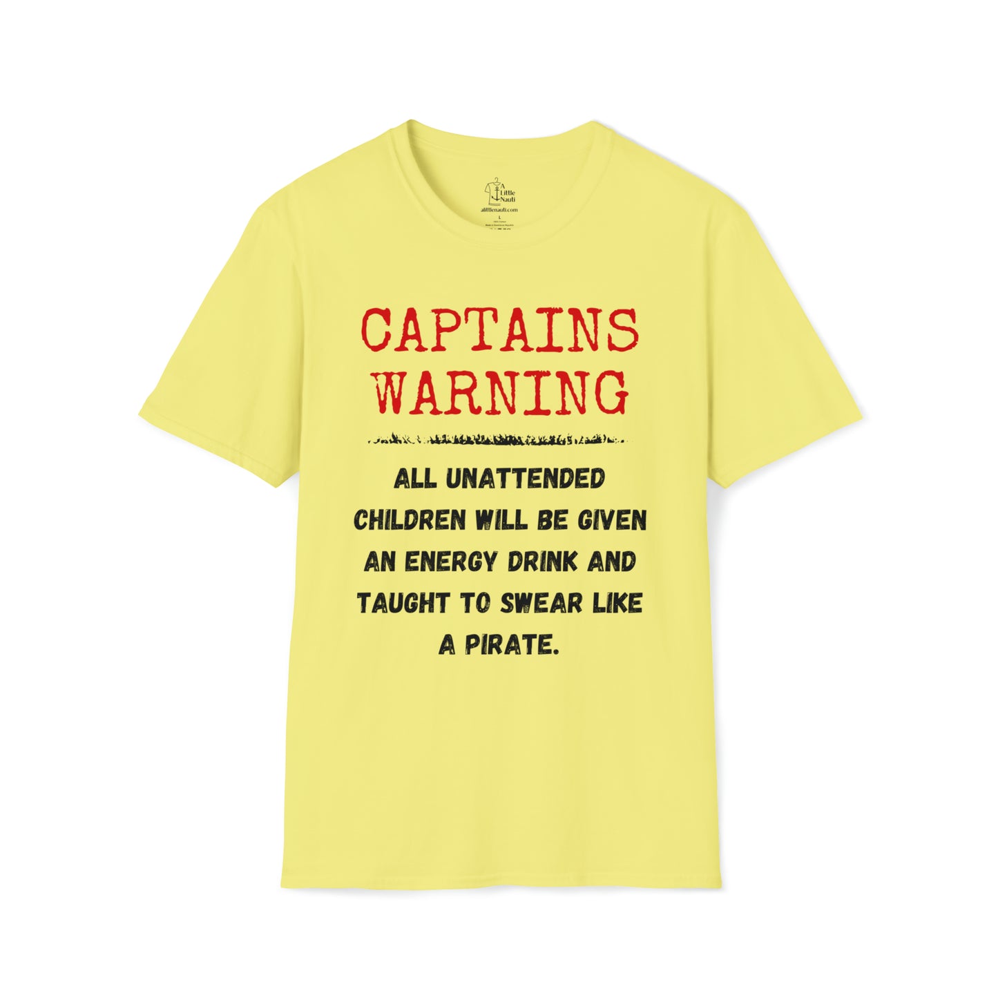 Graphic T Shirt with saying Captains Warning