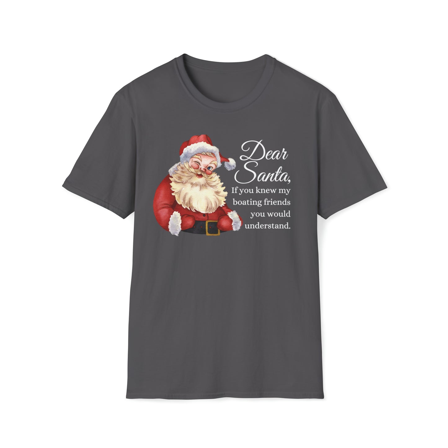 Santa Boating Friends Christmas T Shirt