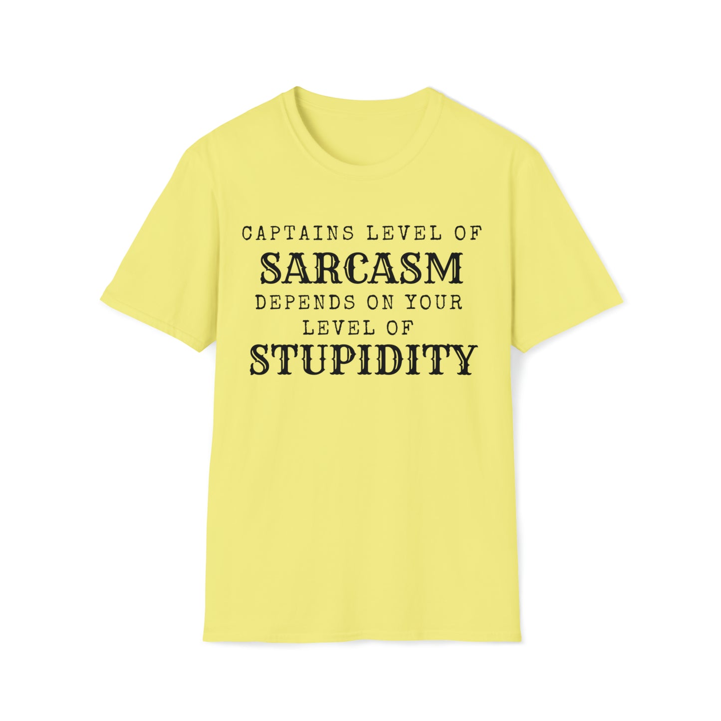 Captains Level of Sarcasm Unisex Boater Apparel T Shirt