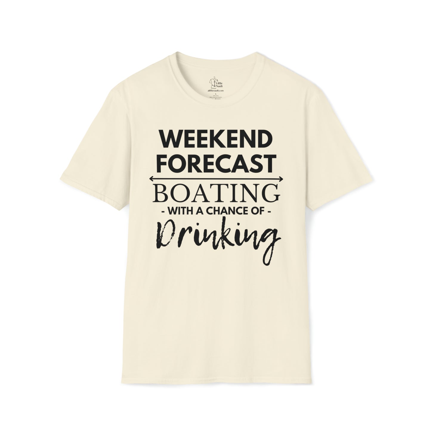 Nautical T-Shirt with Saying Weekend Forecast Boating with a Chance of Drinking