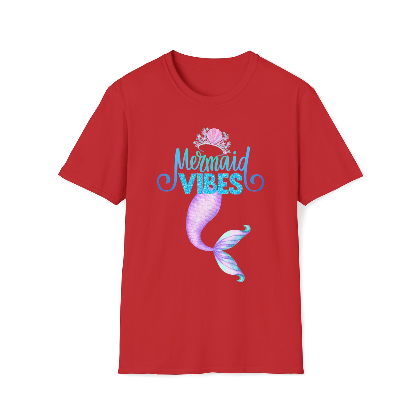 Cute Mermaid Women's T Shirt with saying Mermaid Vibes