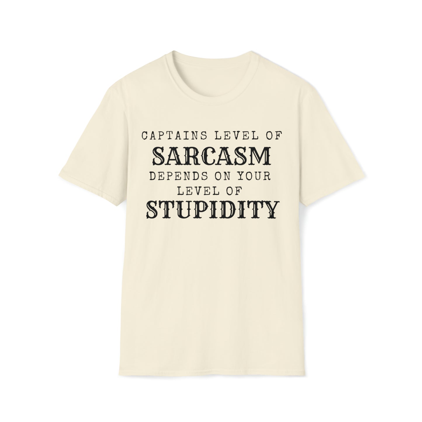 Captains Level of Sarcasm Unisex Boater Apparel T Shirt