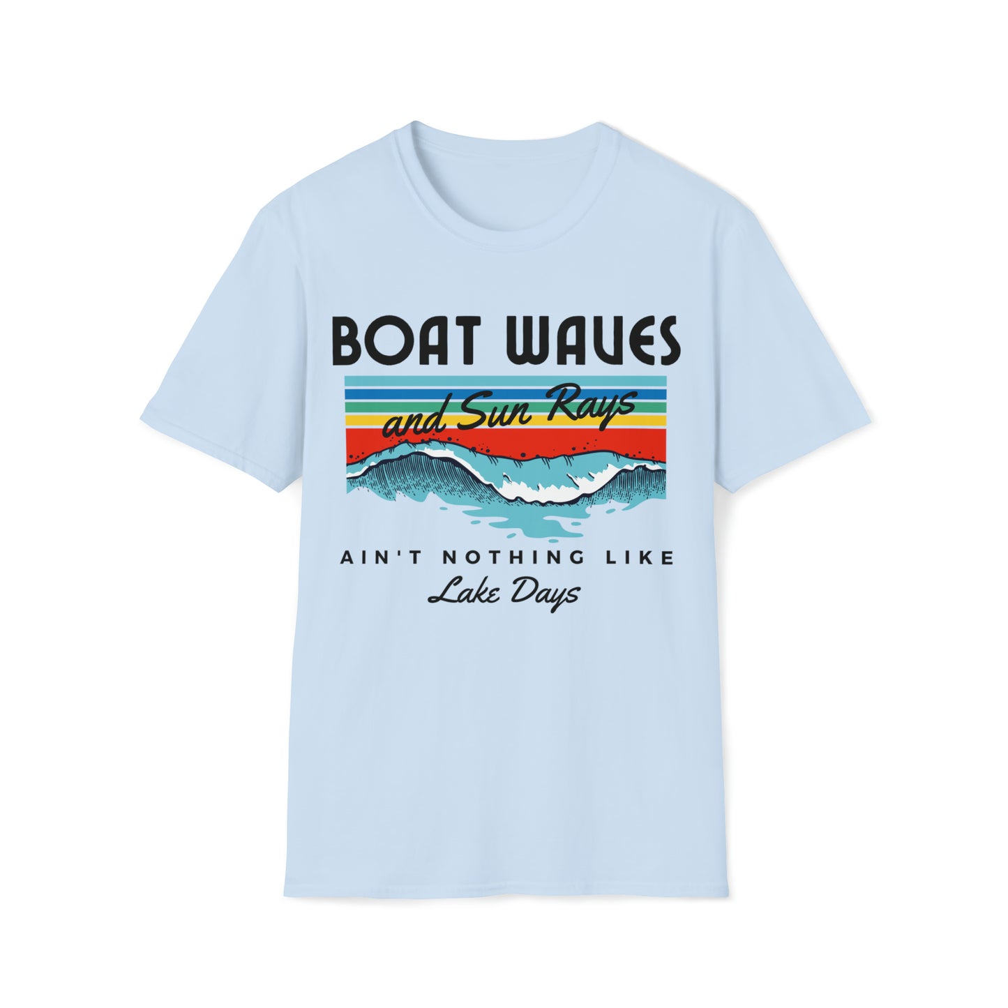 Boat Waves & Sun Rays Unisex Graphic T-Shirt