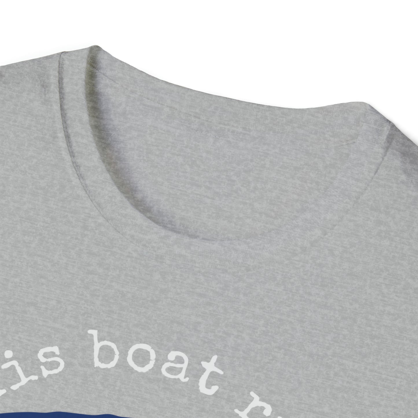 Men's Funny Graphic T Shirt with saying Boat Runs on Gas