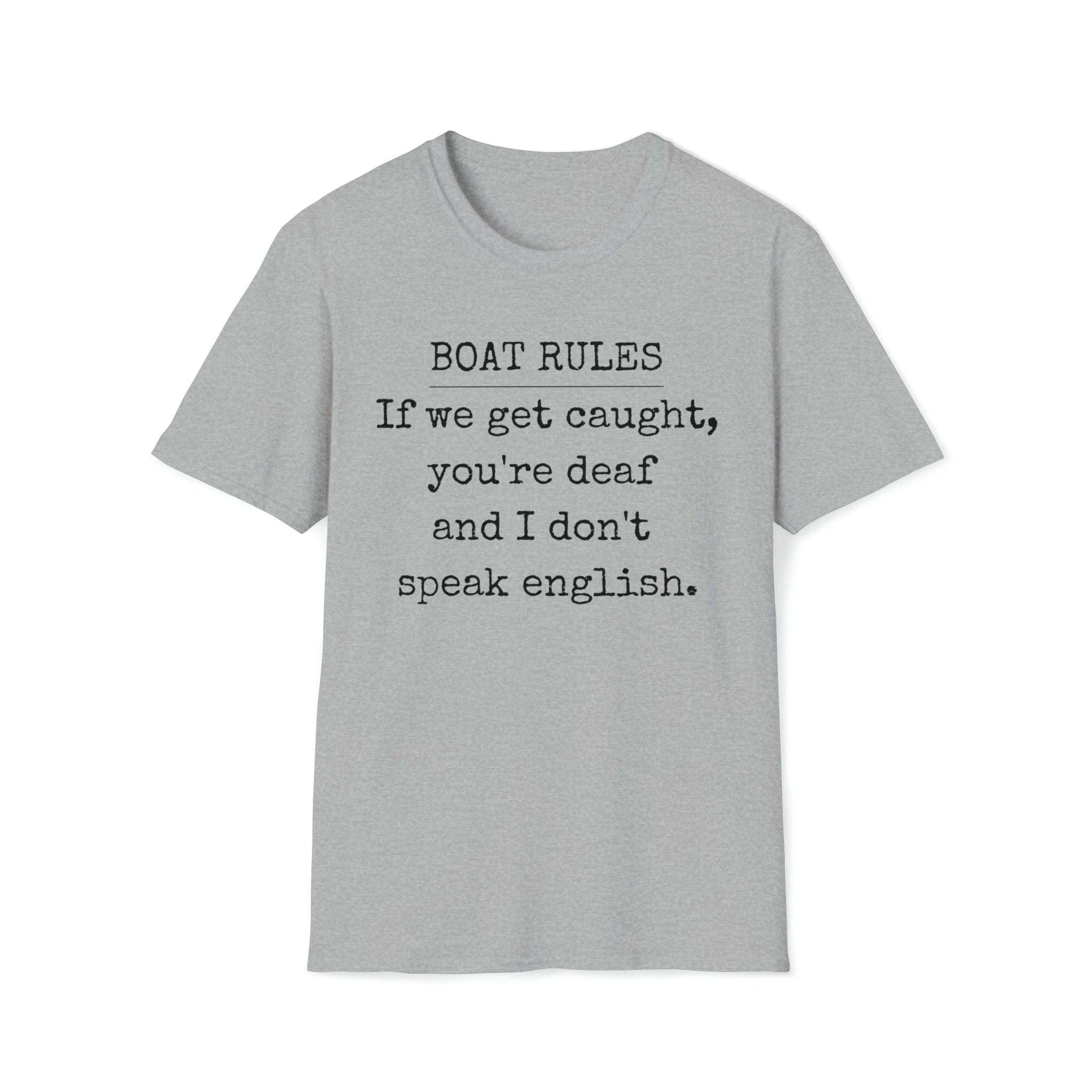 Boat Rules Unisex Funny Graphic T Shirt