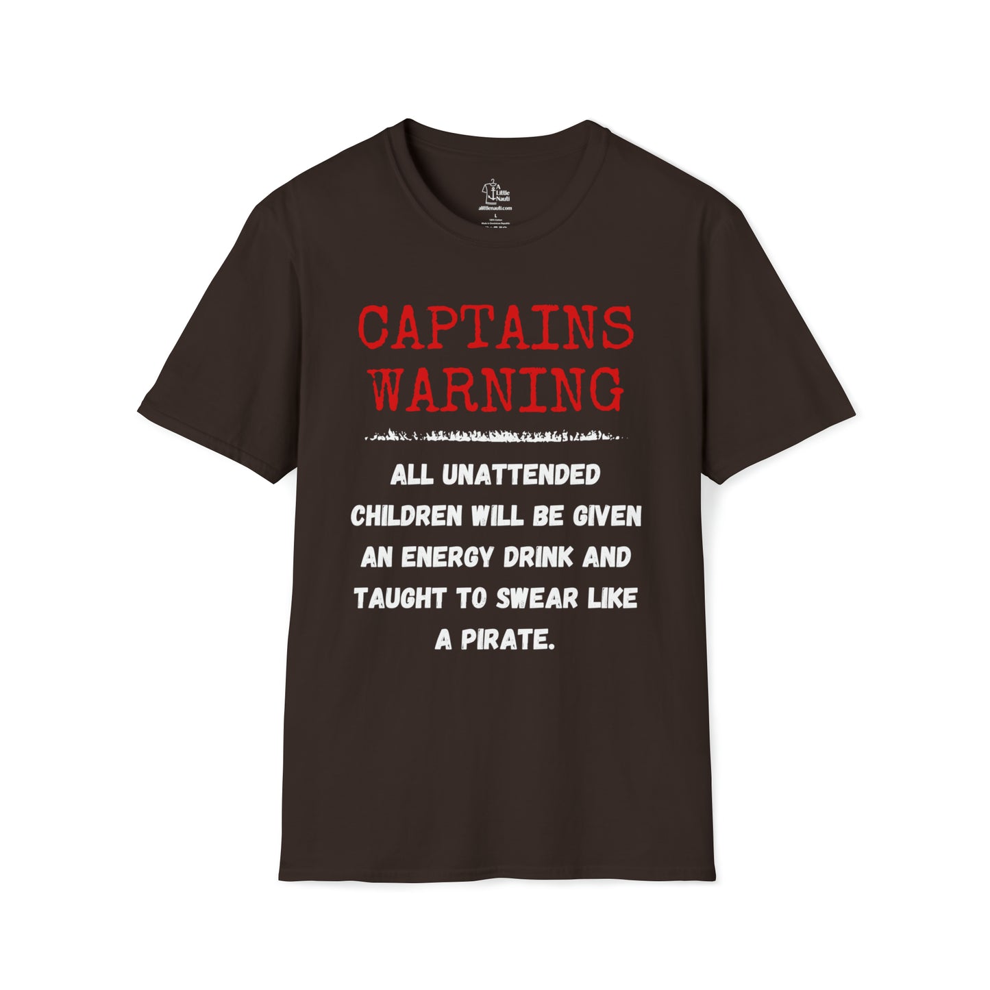 Graphic T Shirt with saying Captains Warning